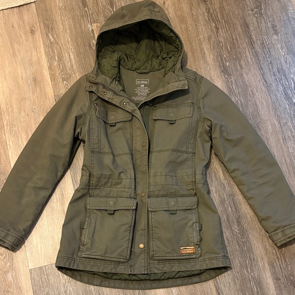 L.L. Bean Women's Olive Utility Jacket - Size XS - Picture 3 of 16